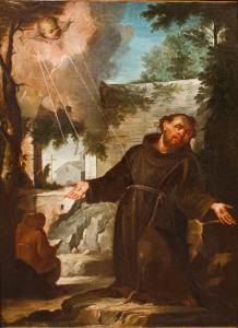18. Jahrhundert, der heilige Franziskus empfängt die Stigmata